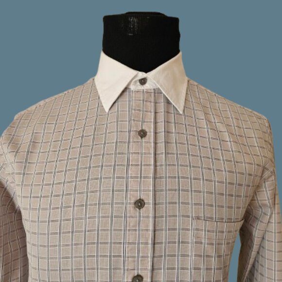 TASSO ELBA TAILORED FIT MEN LONG SLEEVE DRESS SHIRT - SIZE LARGE - Picture 4 of 7